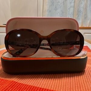 Kate Spade KS Izabella/G/S Plastic Womens Oval Sunglasses Havana 55mm Adult